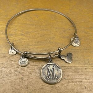 Alex and Ani M Initial Disney Mickey gold tone bracelet